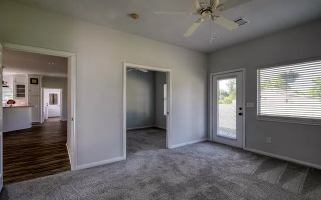 an empty room with a window