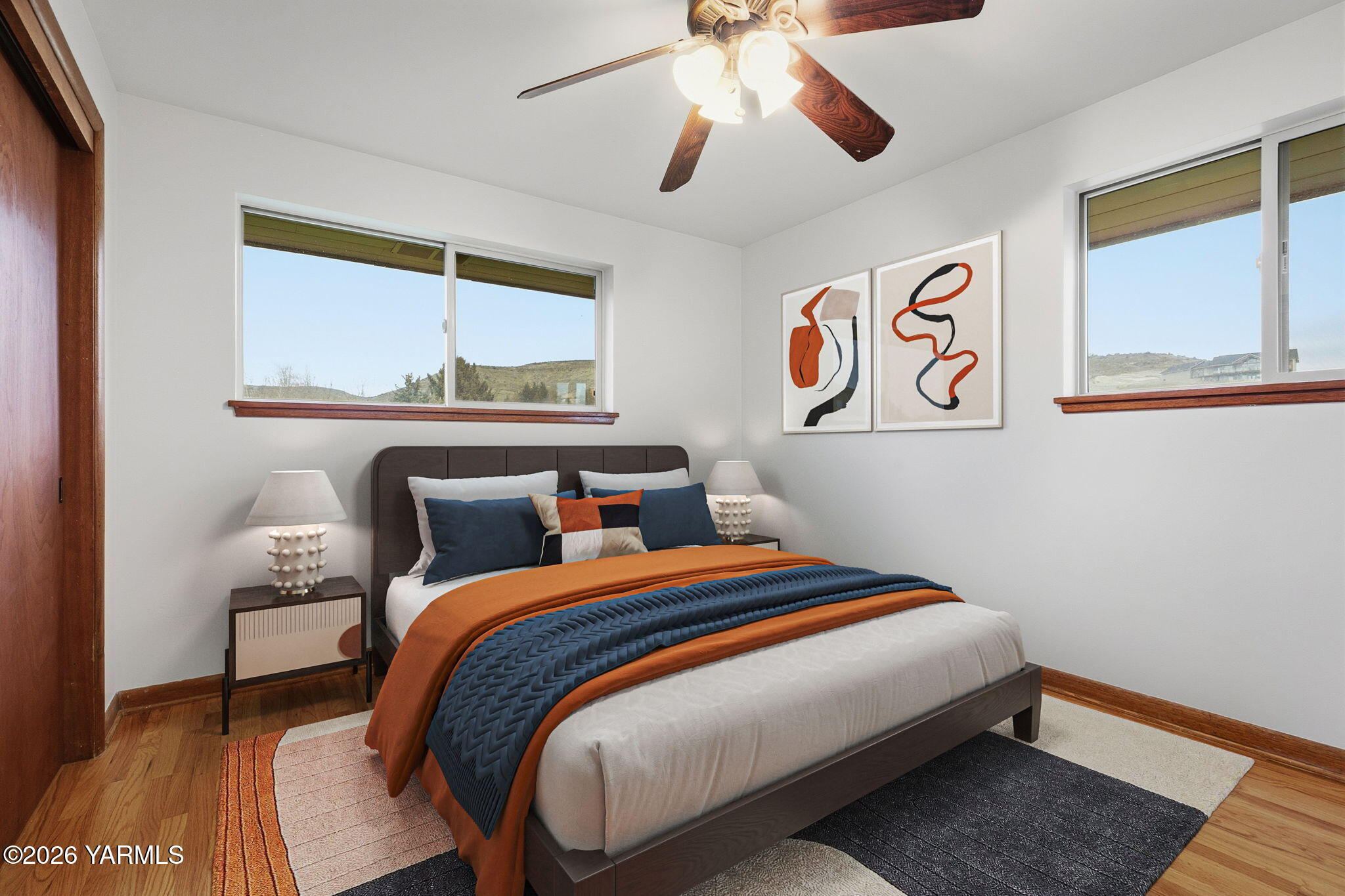 243 Collins Road Selah, WA 98942 - Photo 34 of 46 Bedroom 2 (virtually staged)