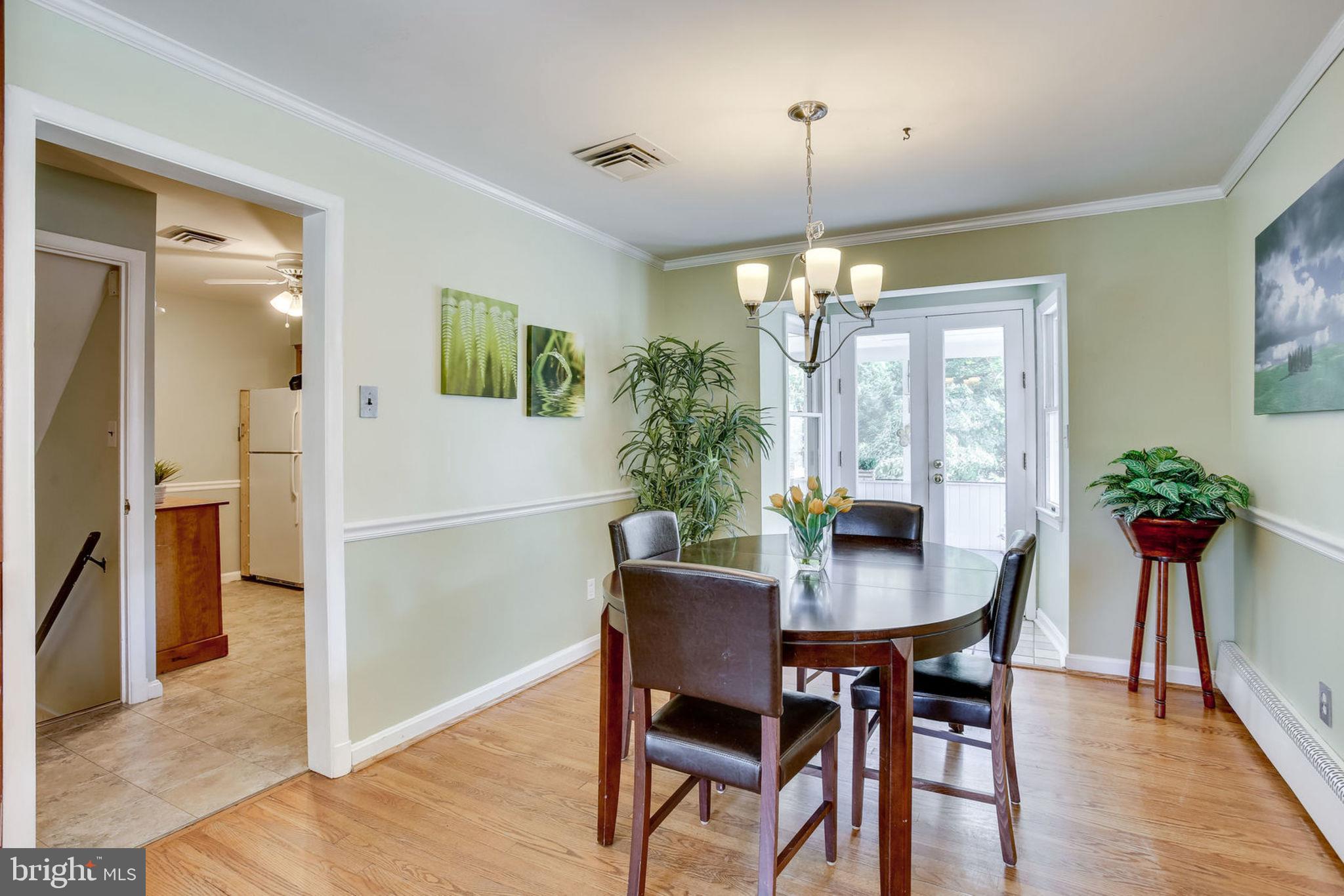 Separate Dining room w/walkout to screened porch