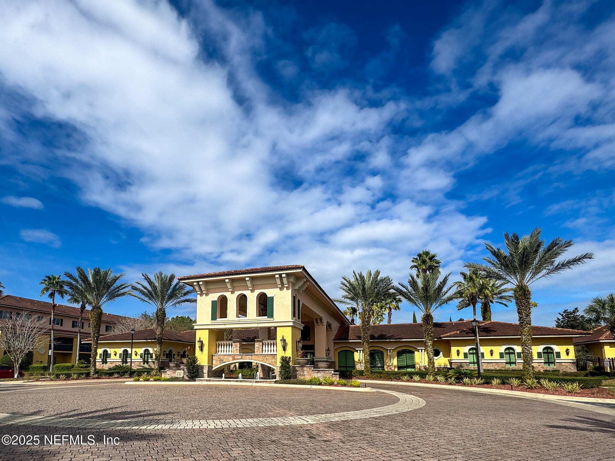 a front view of a building