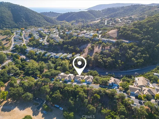 a view of a city with a mountain