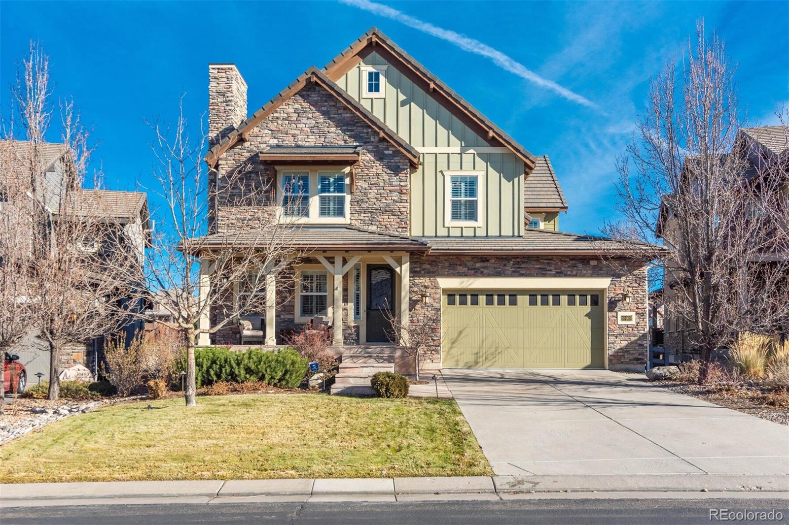 Great street appeal with the stone facade and the charming covered front patio makes a great entrance with flagstone steps up to the front door.
