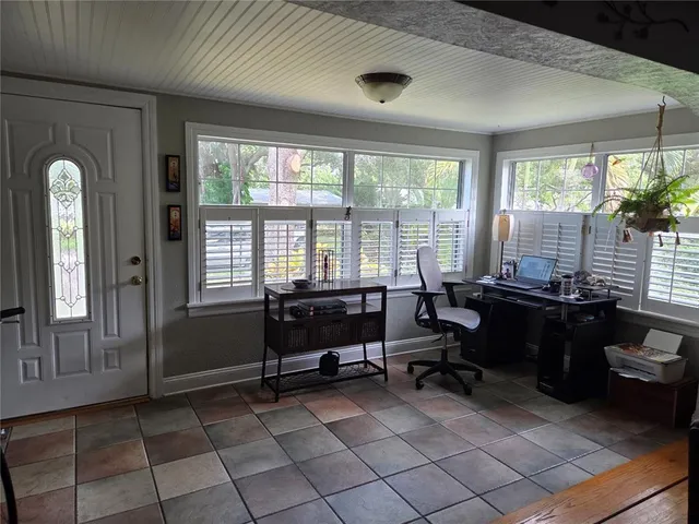 a view of workspace with a window