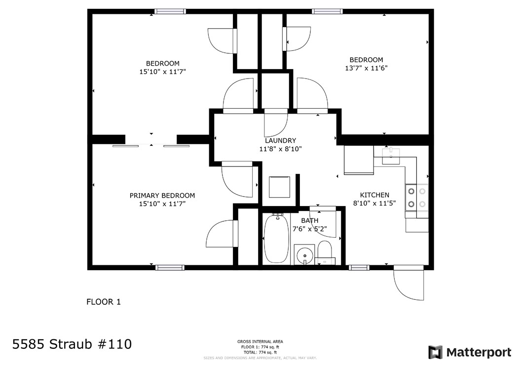 5585 Straub Road, Unit 110 College Station, TX 77845 - Photo 14 of 14 View of property floor plan