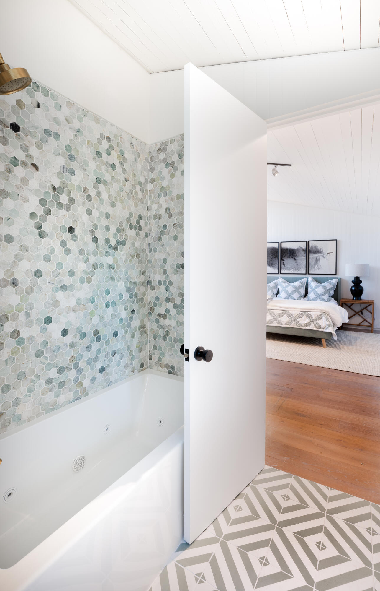 180 Hermosillo Road Montecito, CA 93108 - Photo 19 of 31 a bathroom with a bathtub and a shower