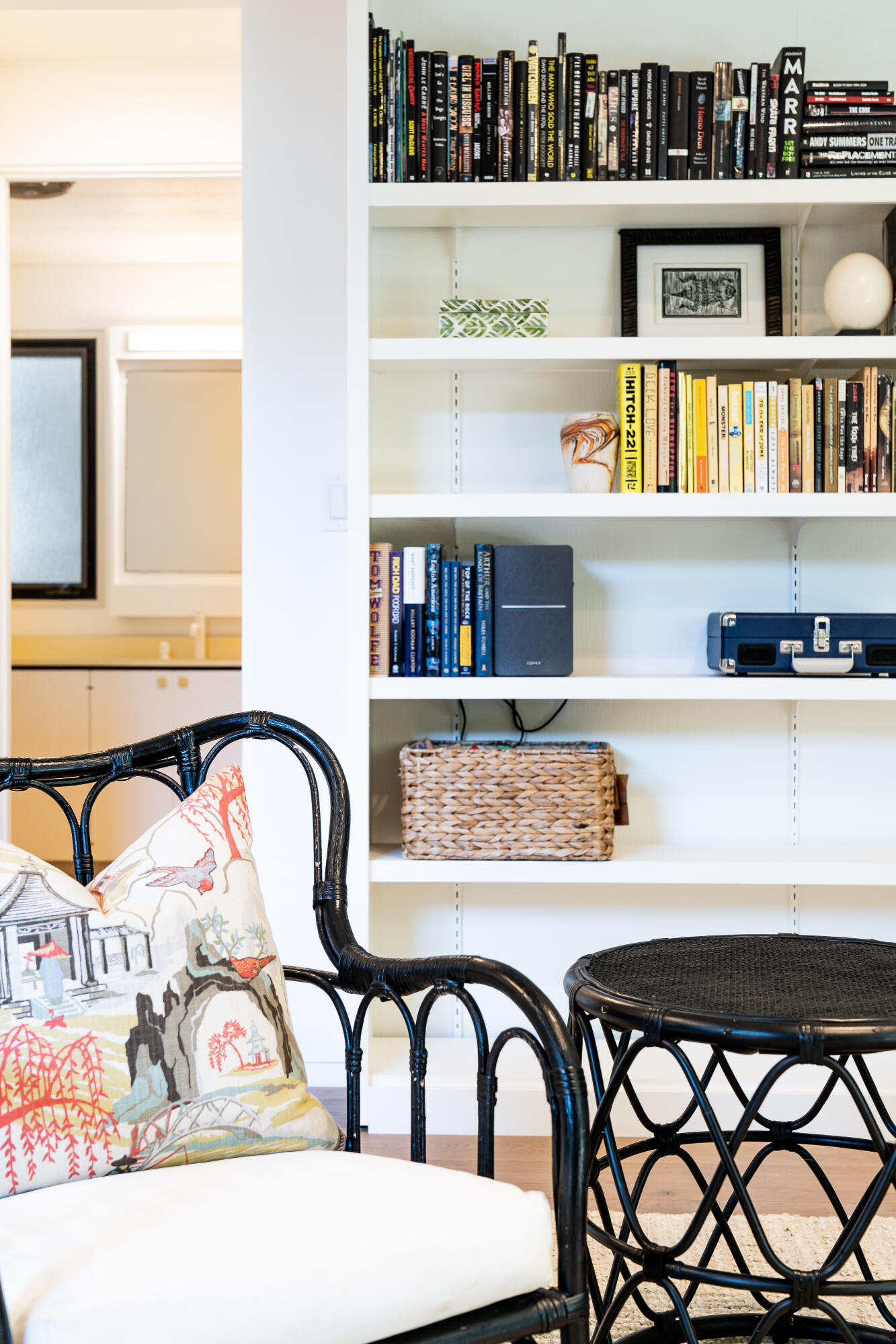 180 Hermosillo Road Montecito, CA 93108 - Photo 27 of 31 a cabinet with a table and a bookshelf