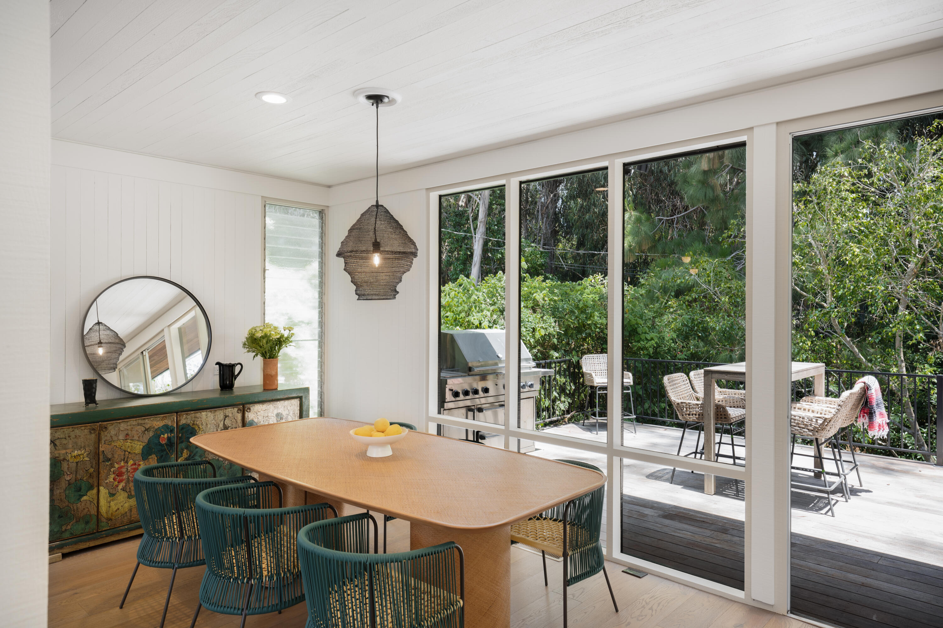 180 Hermosillo Road Montecito, CA 93108 - Photo 3 of 31 a view of a dining room with furniture window and outside view
