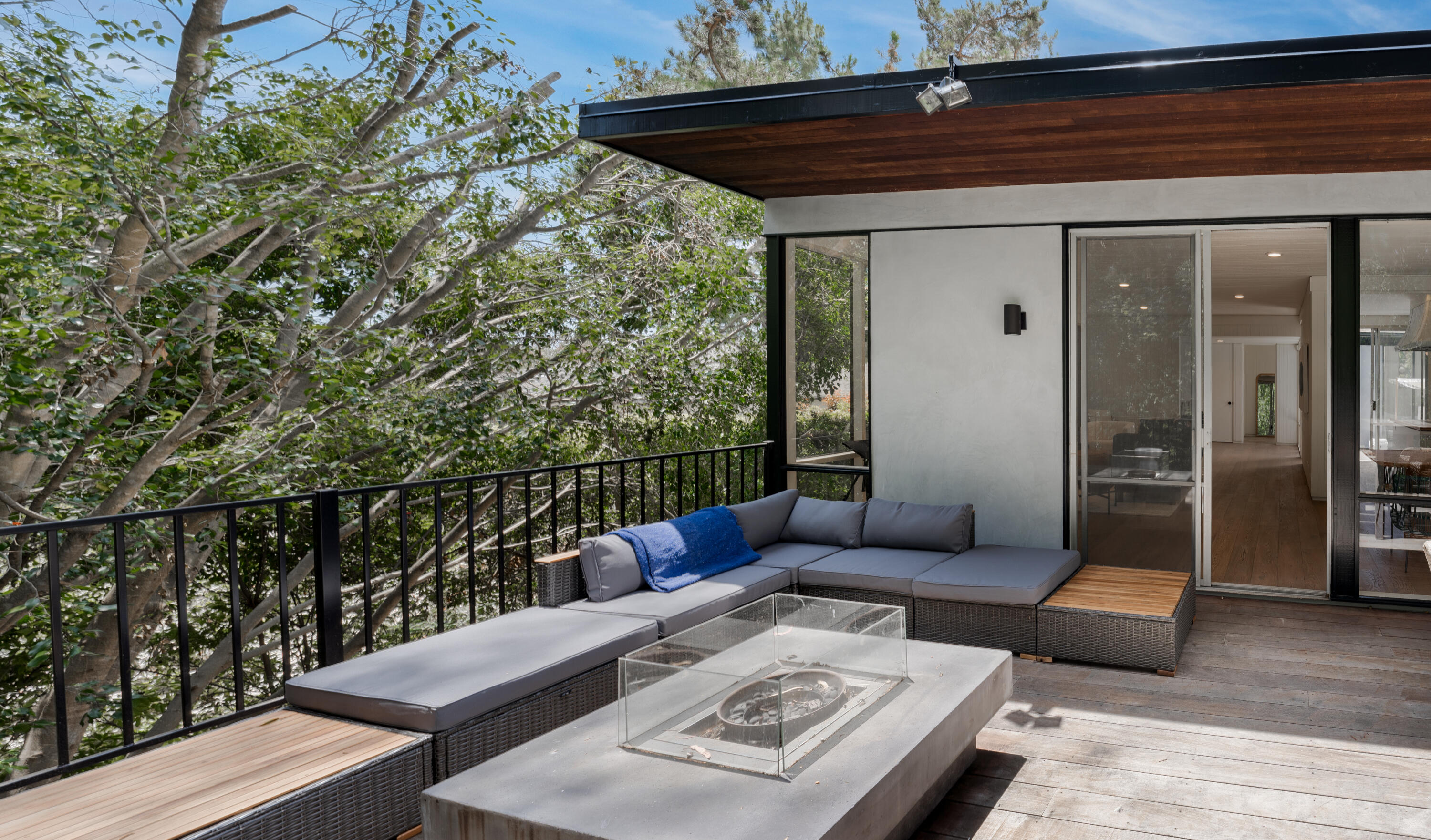 180 Hermosillo Road Montecito, CA 93108 - Photo 8 of 31 a balcony with furniture and wooden floor