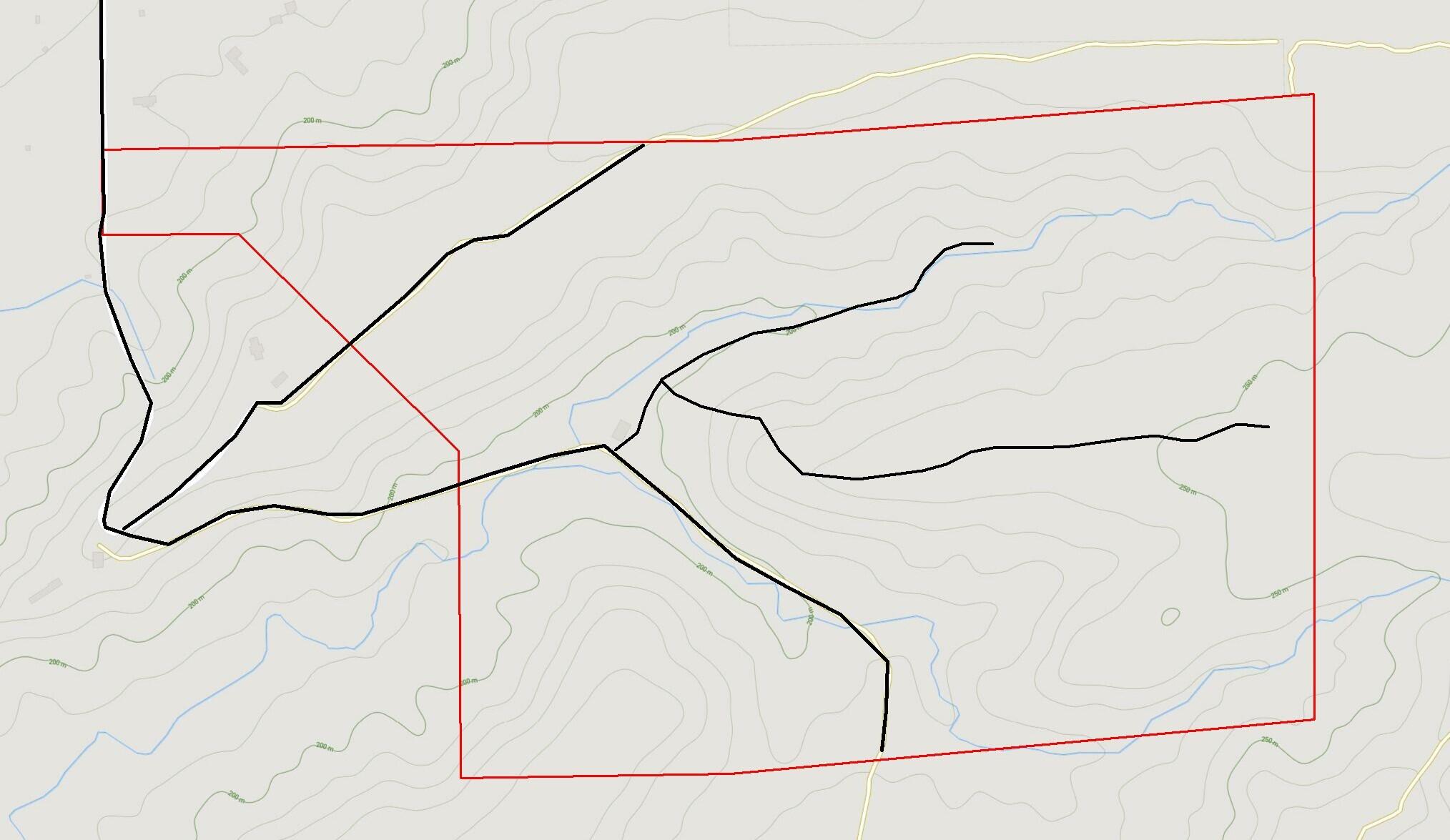 234-acres Beaver Road Oak Run, CA 96069 - Photo 41 of 45 Topo with approx border
