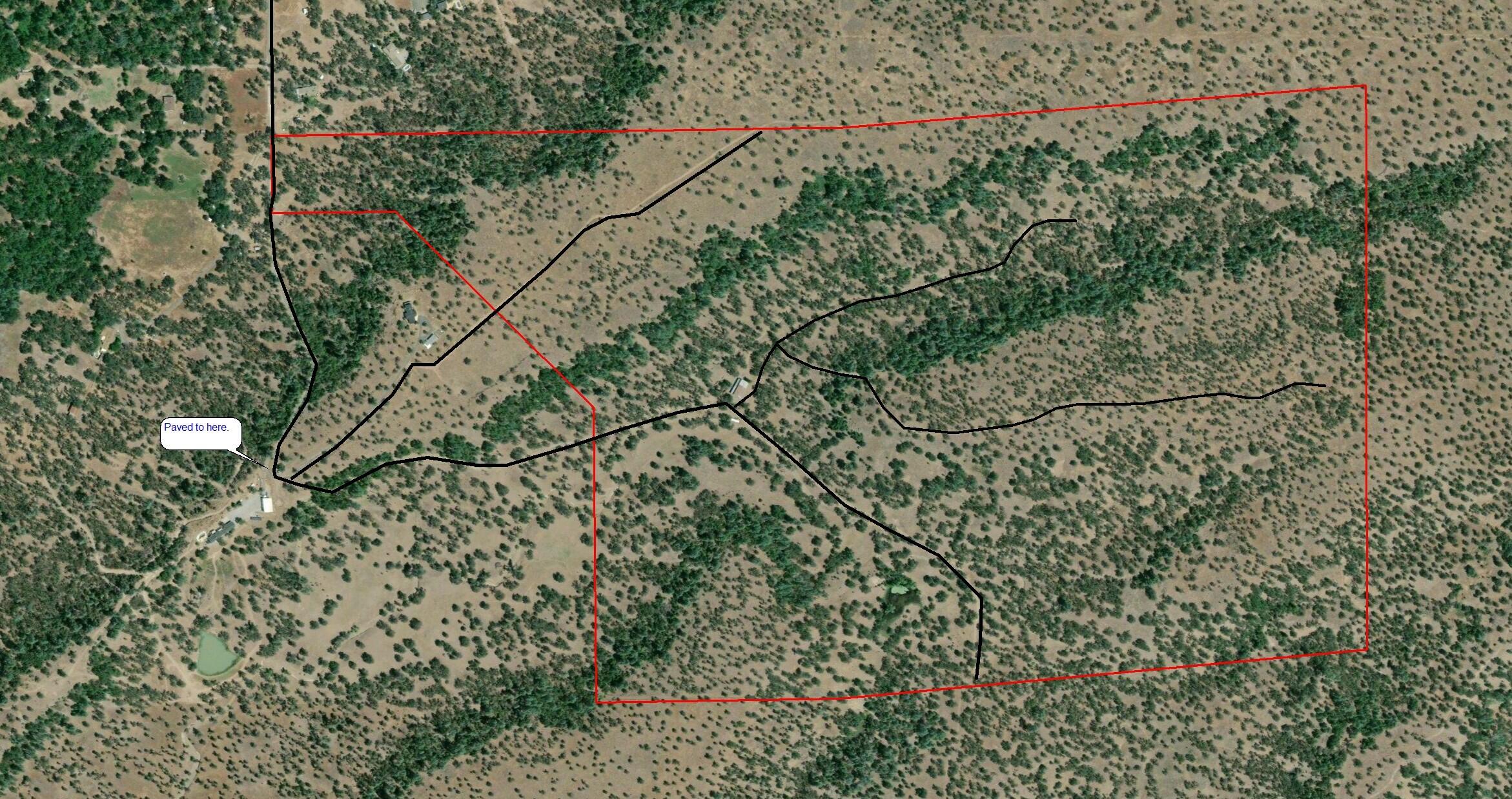 234-acres Beaver Road Oak Run, CA 96069 - Photo 45 of 45 Aerial with approx border