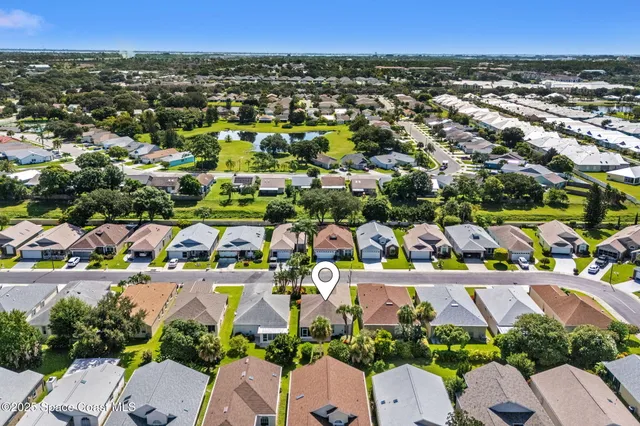 an aerial view of a city
