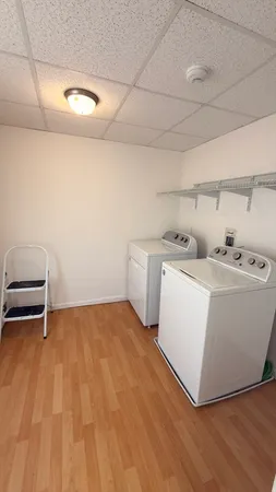 a view of a room with storage and utility room