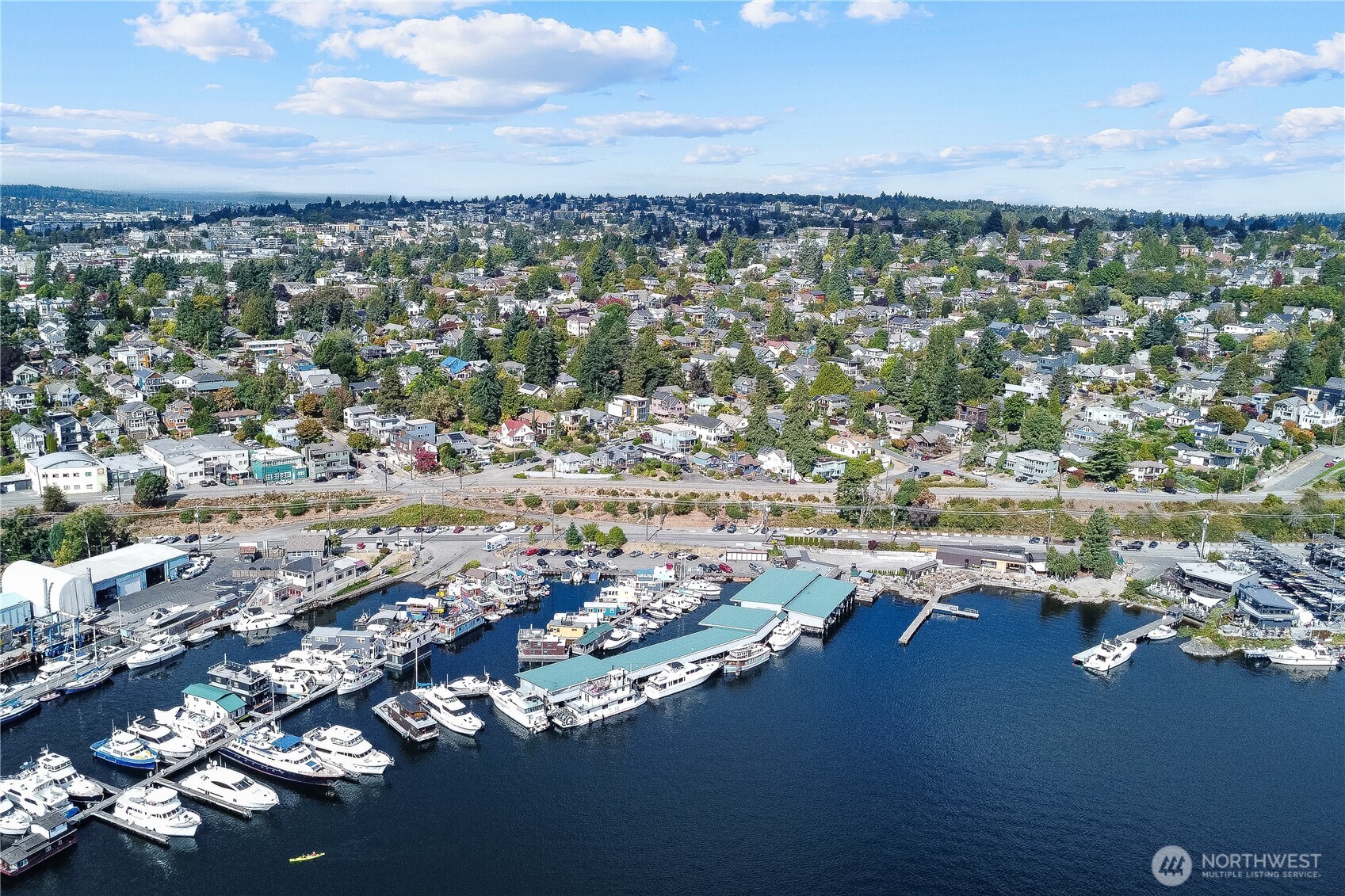 2401 North Northlake Way Seattle, WA 98103 - Photo 25 of 25 an aerial view of residential building with parking space