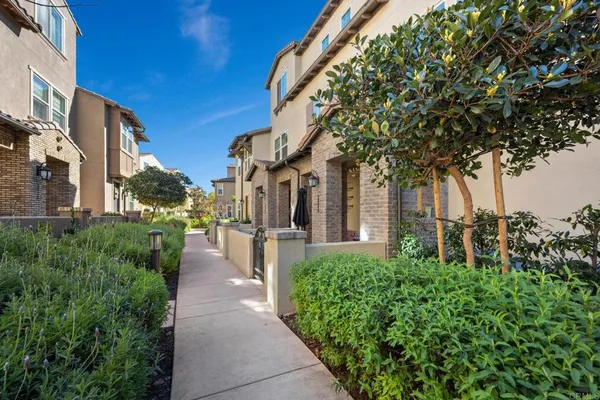 a view of a pathway of a building