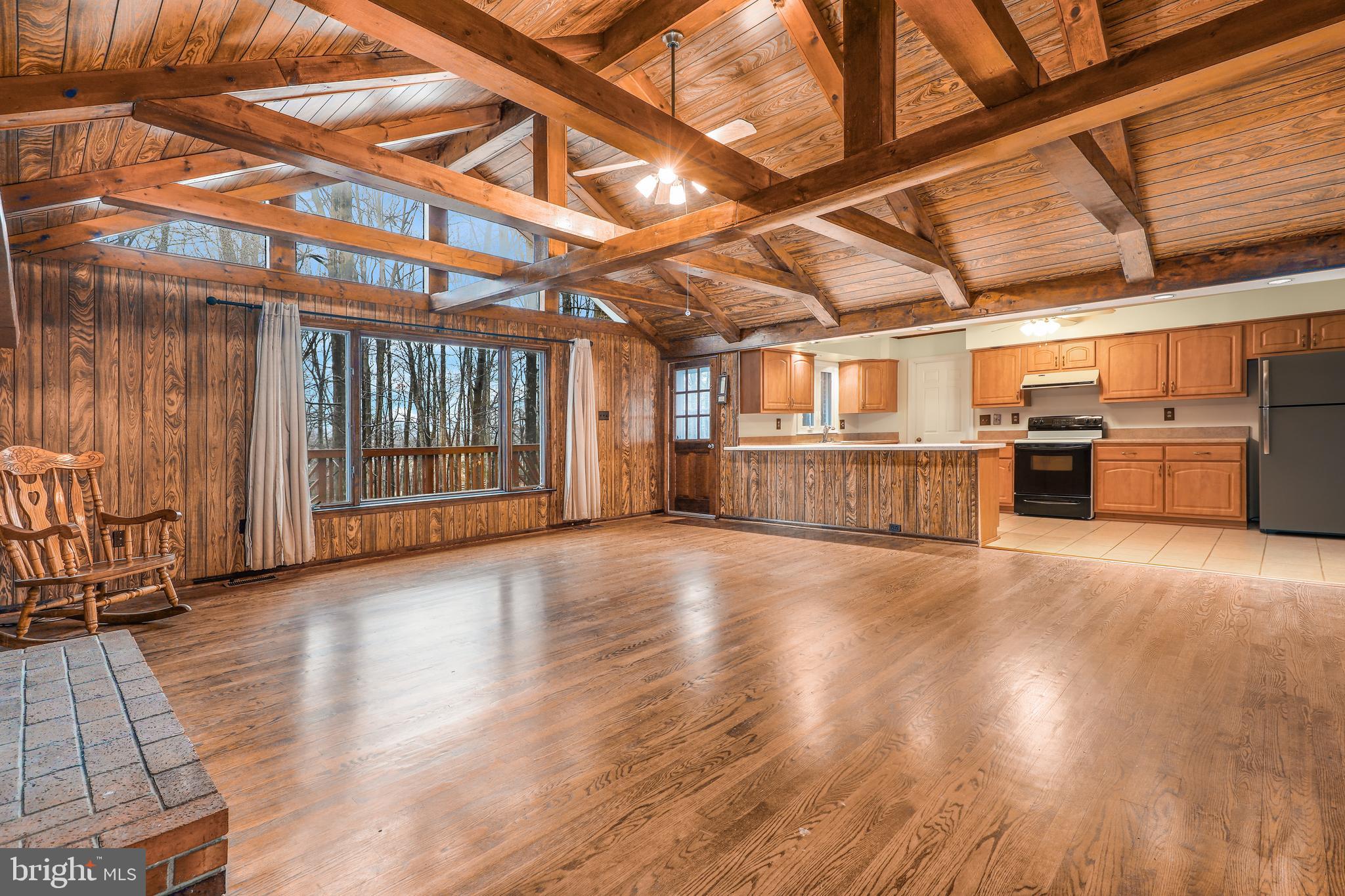 Family Room with Cathedral Ceiling