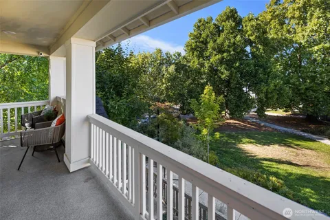 a view of a two chair in the balcony