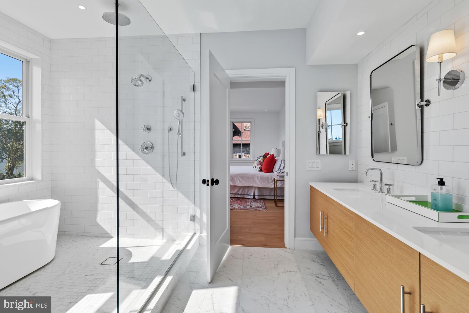 14 Pelham Road Philadelphia, PA 19119 - Photo 32 of 49 a spacious bathroom with a double vanity sink mirror and toilet