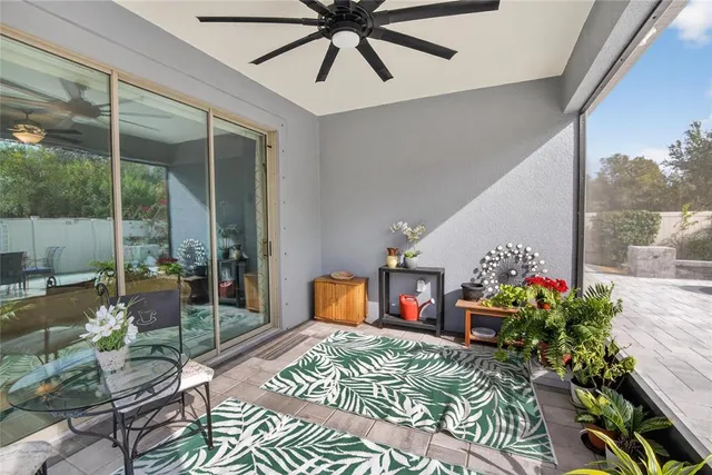 a view of a swimming pool with an ocean view