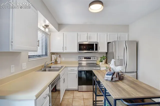 a kitchen with a sink a stove a microwave and cabinets