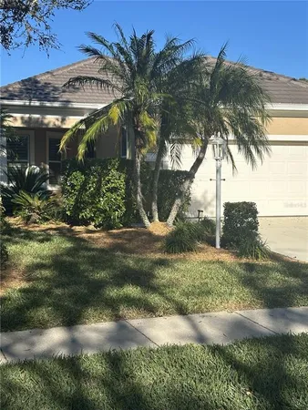 a view of outdoor space with garden