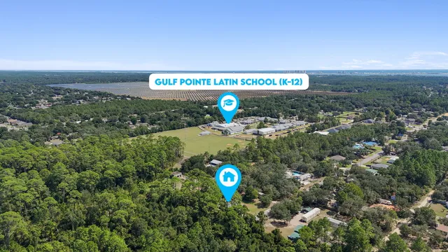 a view of a street with a building in the background