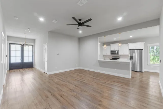 wooden floor in an empty room