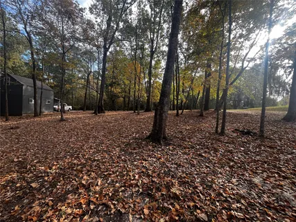a backyard of a house with lots of green space