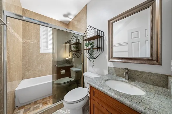 a hallway with a large window