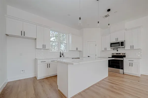 a view of a building from a window