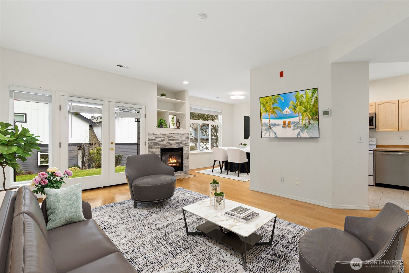 22619 4th Avenue West, Unit 3103 Bothell, WA 98021 - Photo 2 of 22 a living room with furniture and a fireplace