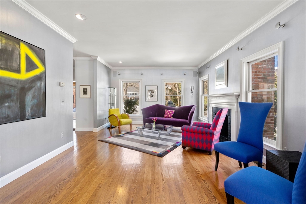 86 Whittier Road Wellesley, MA 02481 - Photo 5 of 39 a living room with furniture and a wooden floor