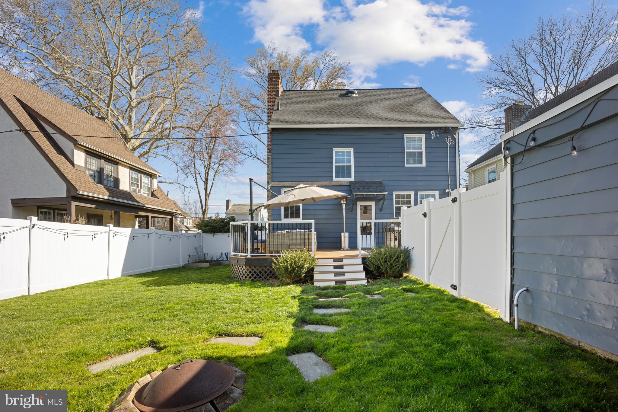 222 Lynbrooke Road Springfield, PA 19064 - Photo 37 of 42 View Of Rear Exterior/Deck From Backyard