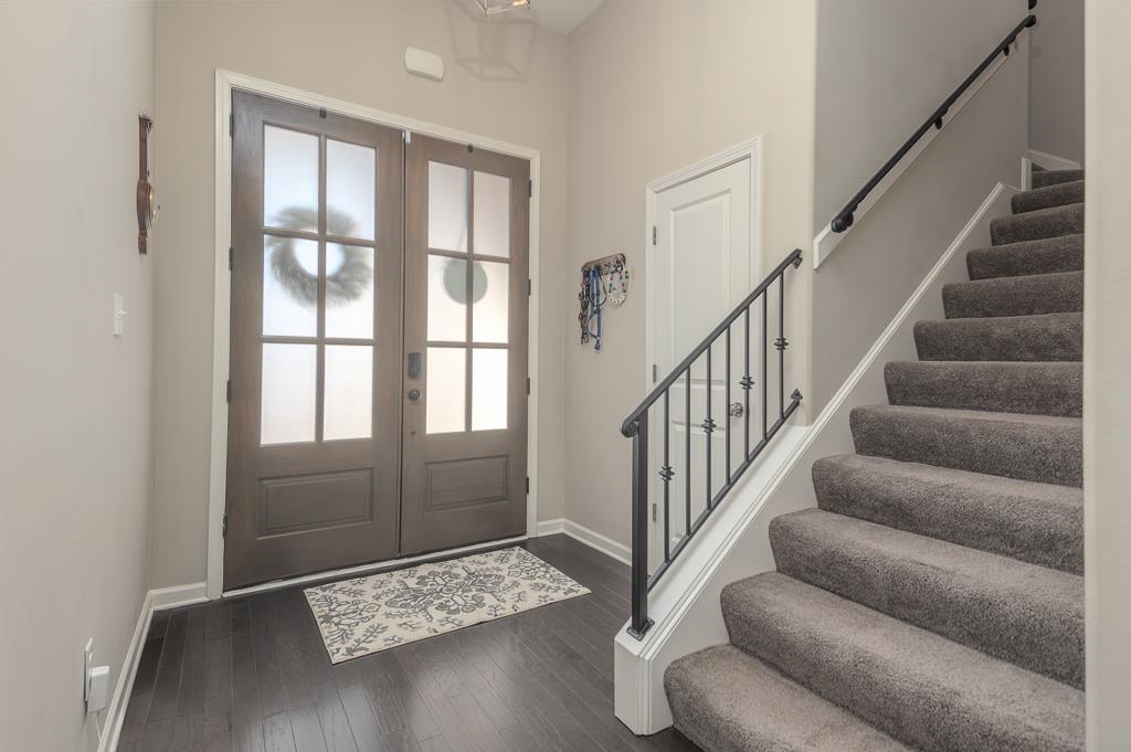 95 Chesnut Rdg Drive Oakland, TN 38060 - Photo 3 of 33 Entryway featuring dark wood-style flooring and french doors