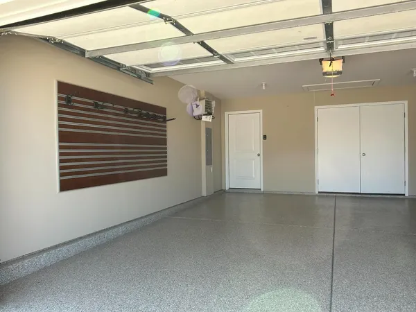 a view of a car garage