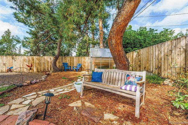 a view of outdoor space with seating