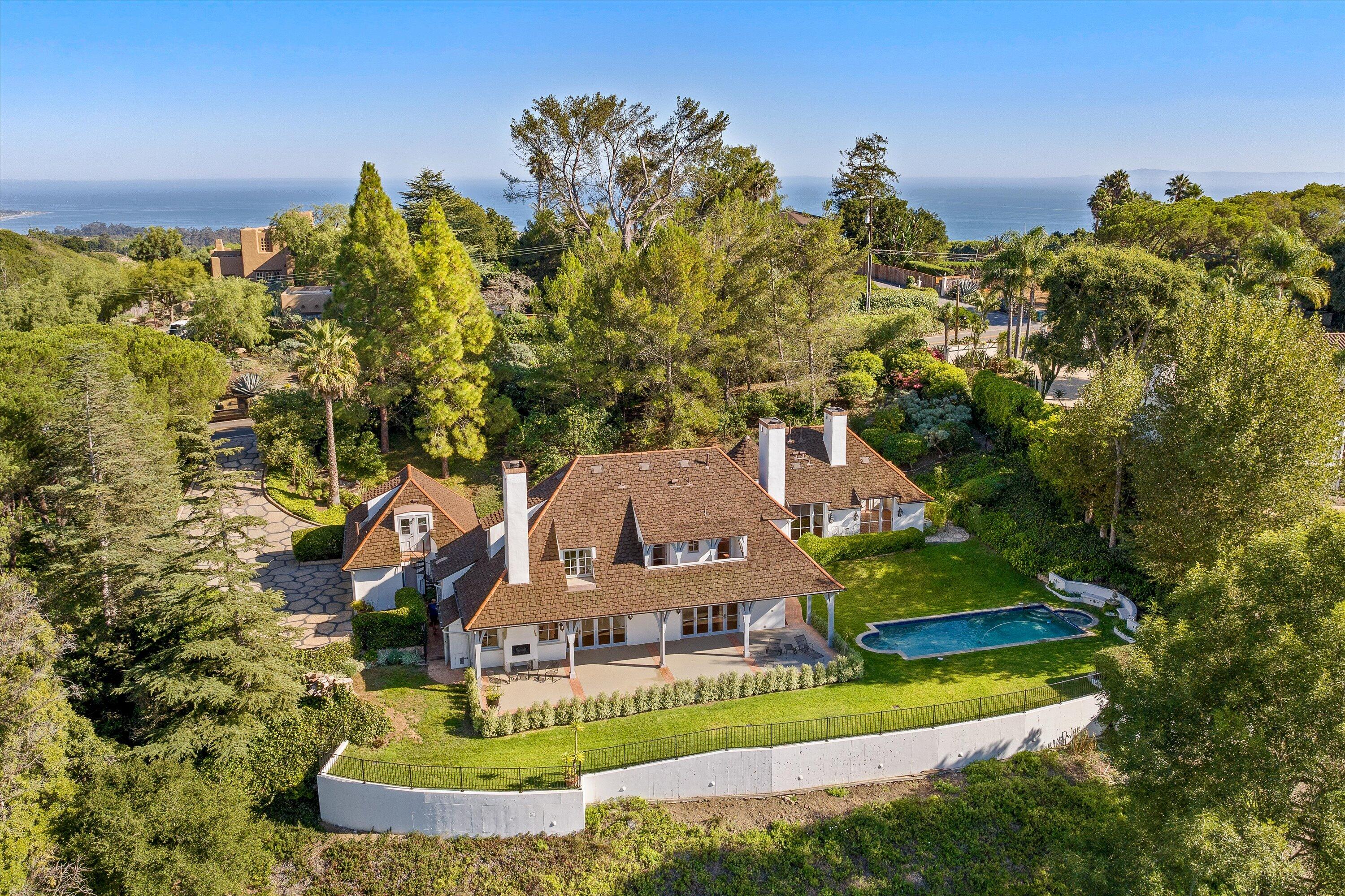 387 Ortega Ridge Road Montecito, CA 93108 - Photo 7 of 69 Aerial rear