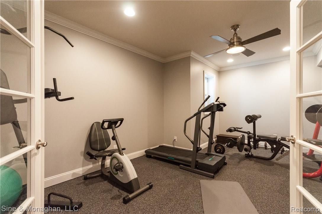 69621 Wildflower Lane Romeo, MI 48065 - Photo 30 of 32 Lower level fitness room w/egress window