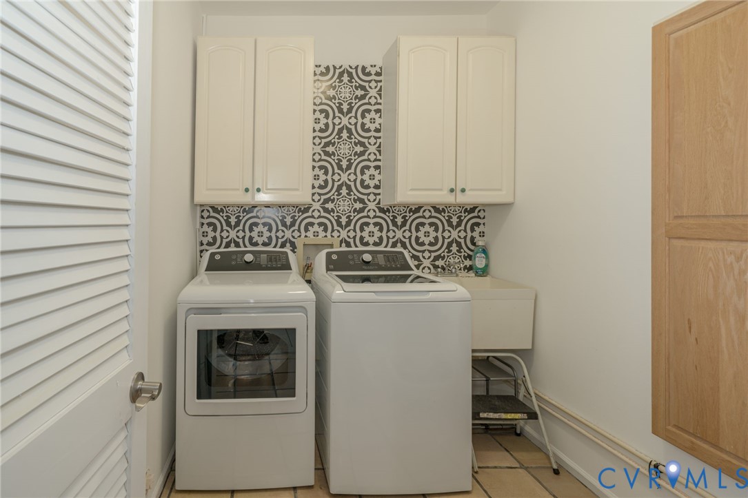 12700 Coalboro Road Chesterfield, VA 23838 - Photo 37 of 50 Laundry area featuring decorative tiled backsplash