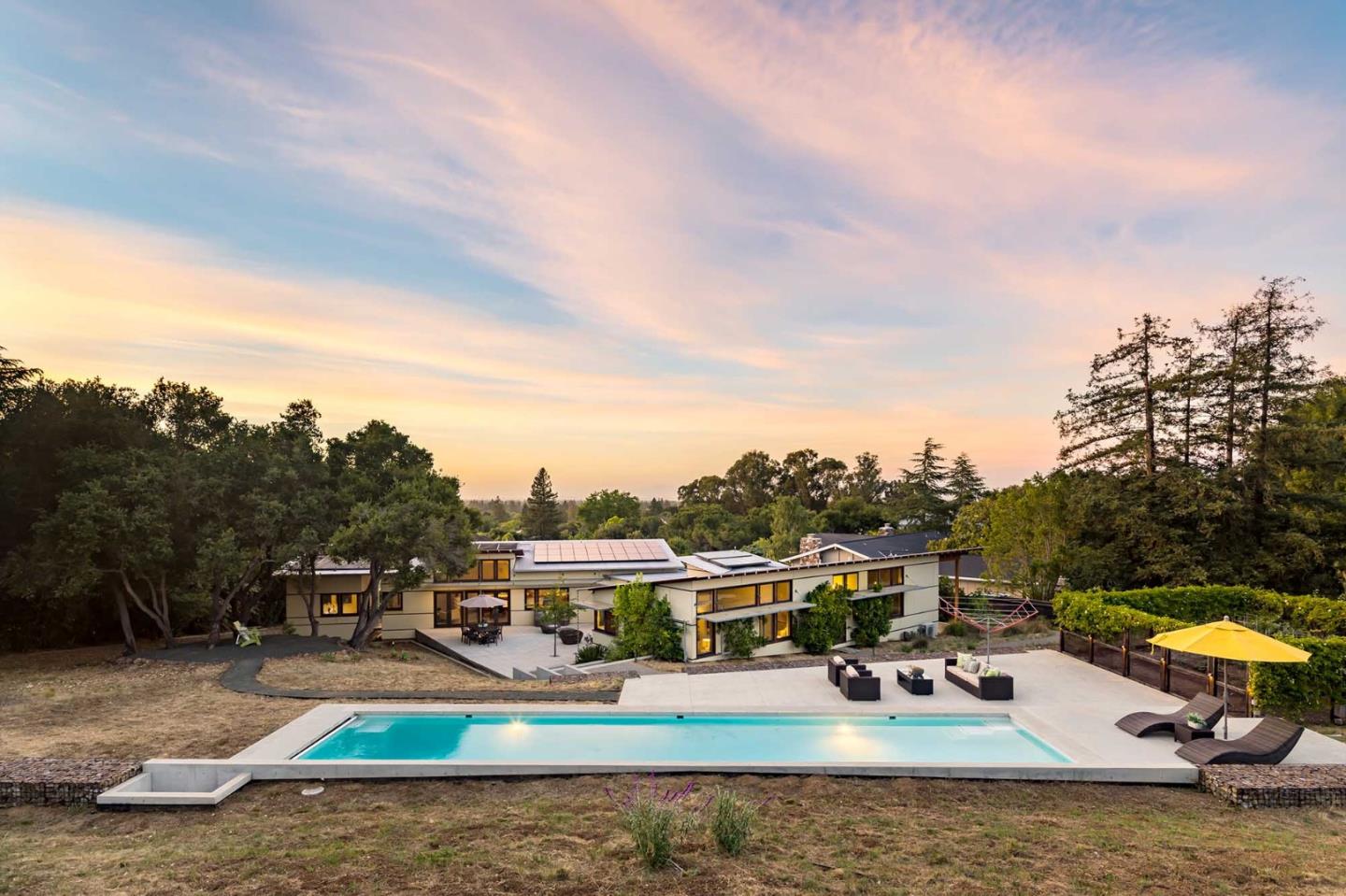 871 Robb Road Palo Alto, CA 94306 - Photo 35 of 35 a view of a swimming pool with a patio and a yard