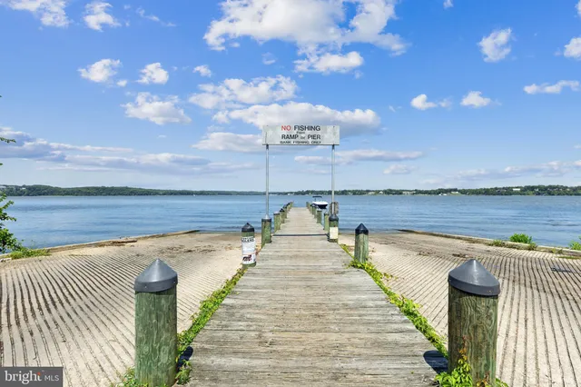 a view of a lake with a outdoor space