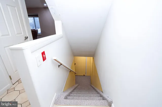 a view of a hallway with entryway