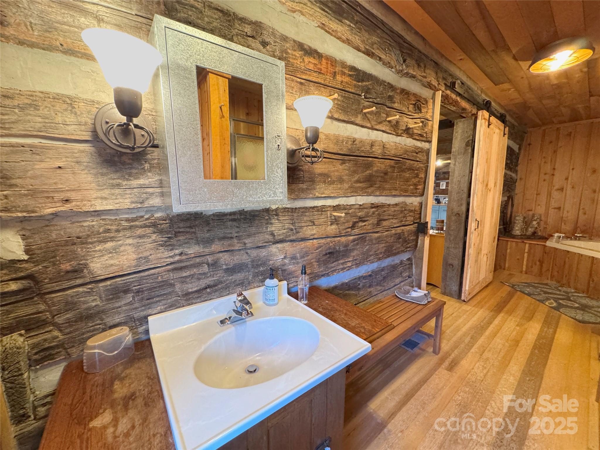 3076 Anderson Cove Road Hot Springs, NC 28743 - Photo 18 of 44 a bathroom with a sink and a mirror