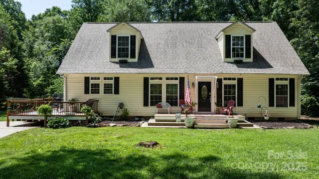 a house view with a garden space