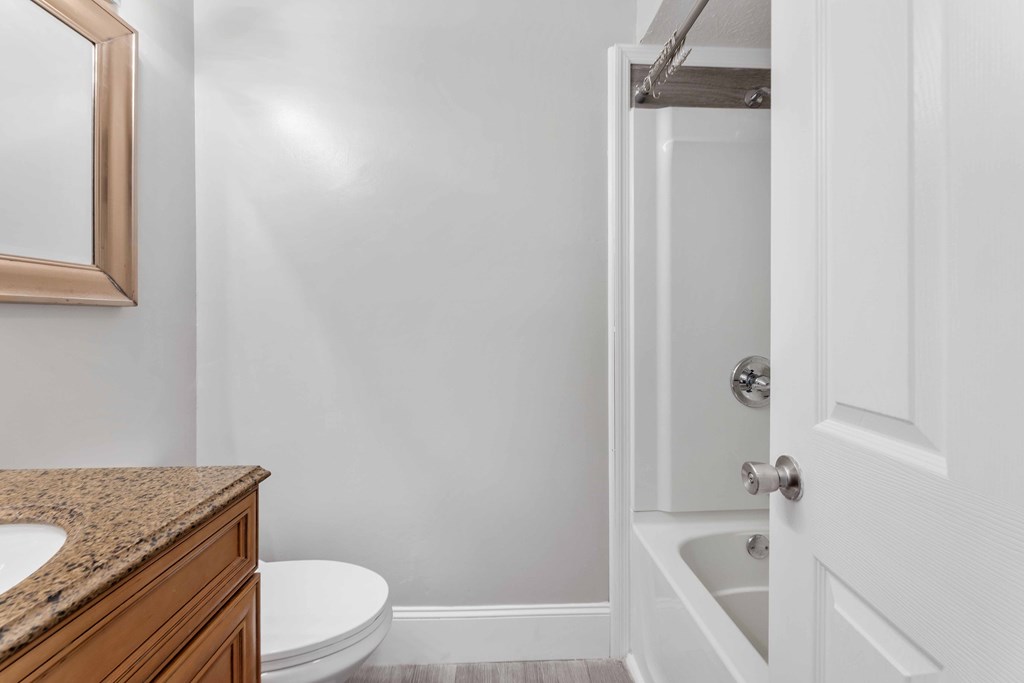 4601 Ritch Haven Road Columbus, GA 31909 - Photo 11 of 24 a bathroom with a granite countertop bathtub shower sink vanity and toilet