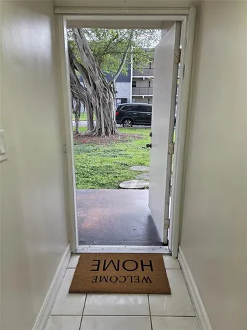 a view of a fireplace in a room