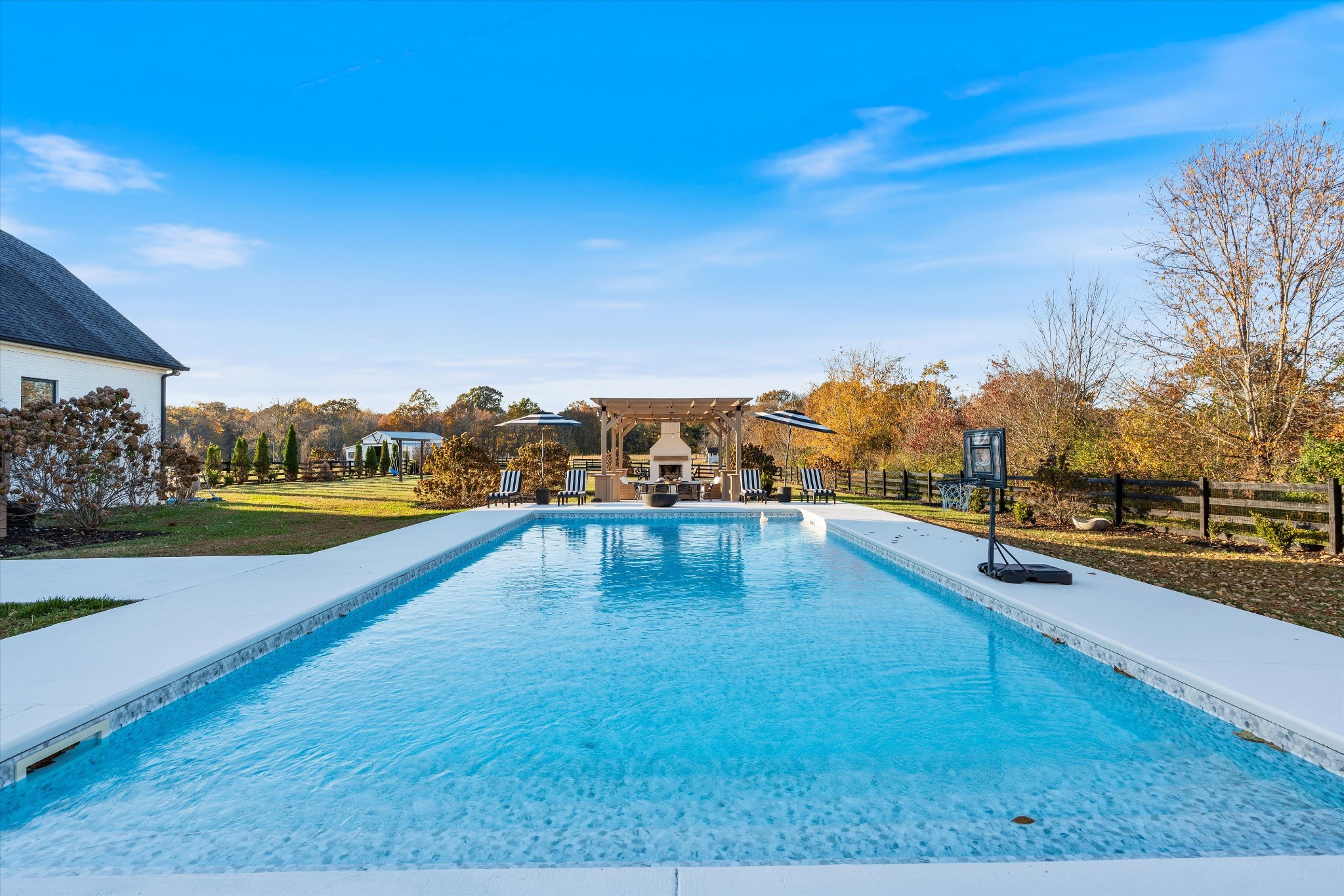 7314 Dug Hill Road Bon Aqua, TN 37025 - Photo 35 of 79 a view of a swimming pool and an outdoor seating