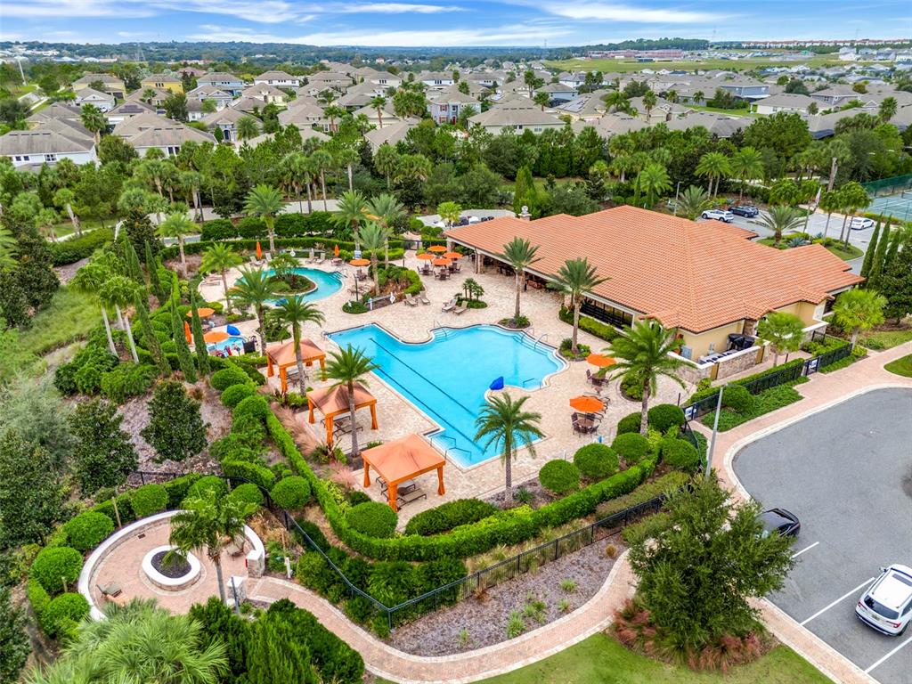 1038 Timbervale Trail Clermont, FL 34715 - Photo 50 of 54 an aerial view of residential houses with outdoor space and street view