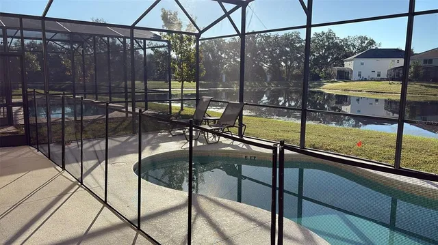 a view of outdoor space with seating area