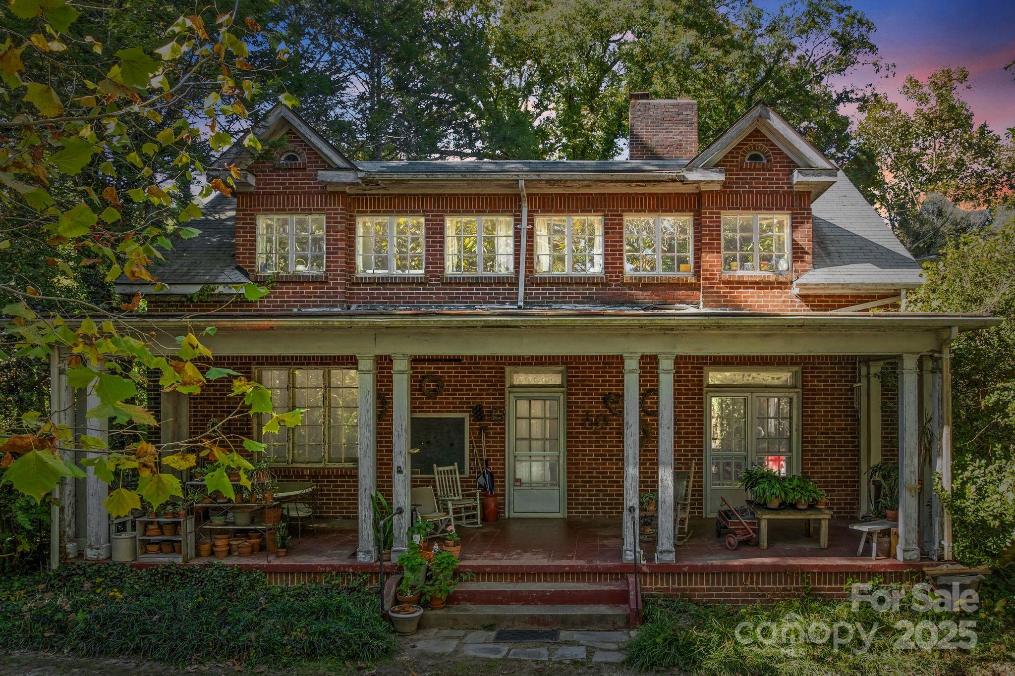 front view of a house with a porch