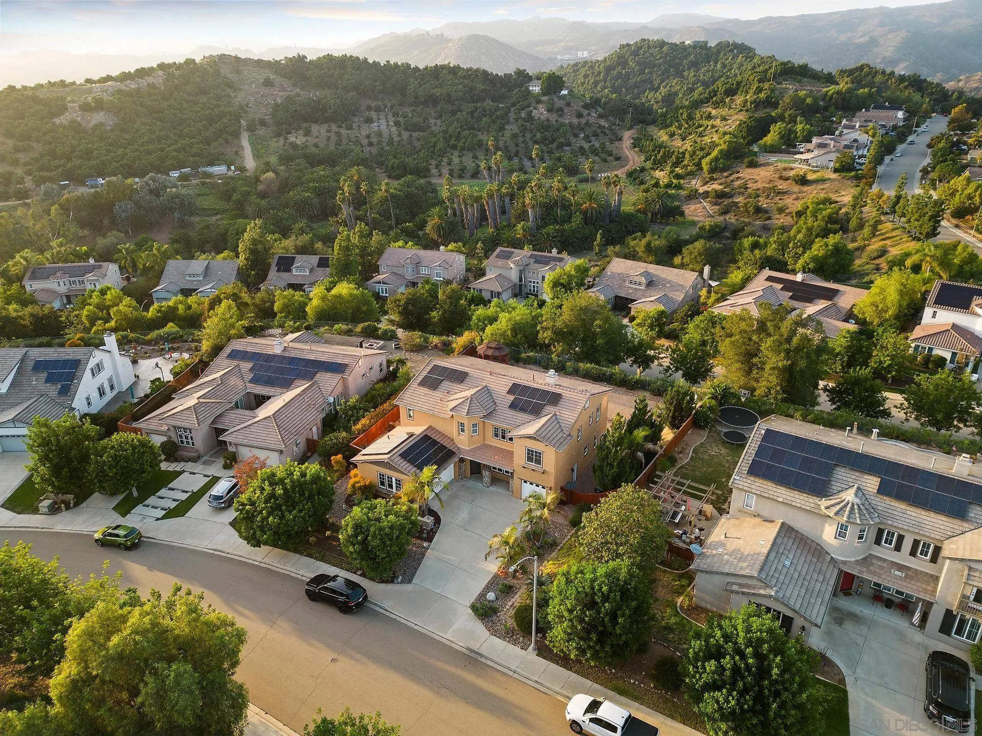 624 Ridgemont Circle Escondido, CA 92027 - Photo 62 of 71 an aerial view of residential houses with outdoor space